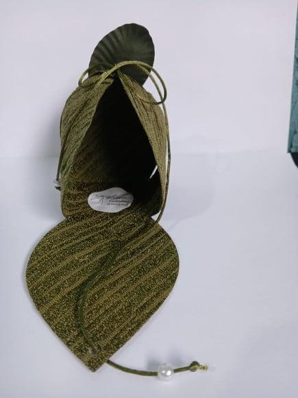 Embalagem Bem Casado Pirâmide Tecido Jacquard