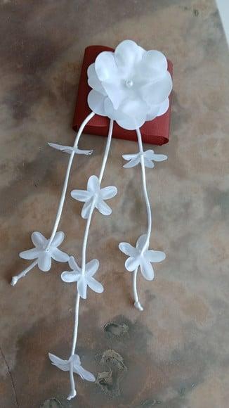 Embalagem de Bem Casado Tecido Cascata de Flores