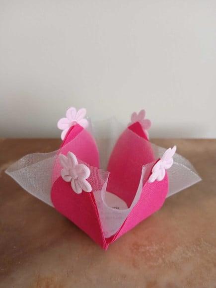 Forminha em Tecido Infantil Jardim Secreto 4 Flores