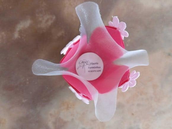 Forminha em Tecido Infantil Jardim Secreto 4 Flores