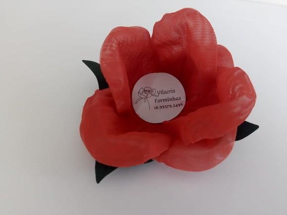 Forminha Tecido Flor 4 Pétalas