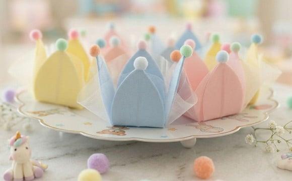 Forminha Tecido Infantil Jardim Secreto 4 Pompons