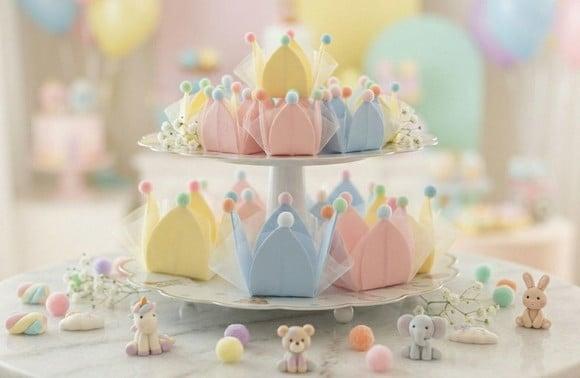 Forminha Tecido Infantil Jardim Secreto 4 Pompons