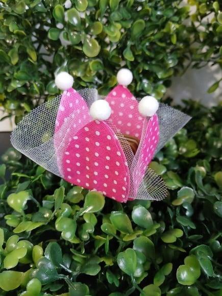 Kit 3 Forminhas Caixeta Tecido Infantil Bolinha