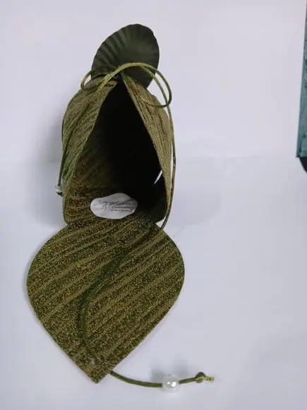 Embalagem Bem Casado Pirâmide Tecido Jacquard