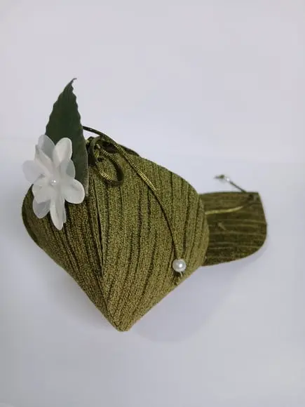 Embalagem Bem Casado Pirâmide Tecido Jacquard