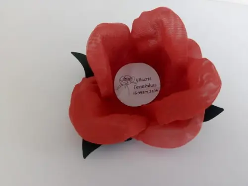 Forminha Tecido Flor 4 Pétalas