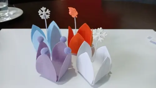 Kit 4 Forminhas Caixeta Tecido Infantil Frozen