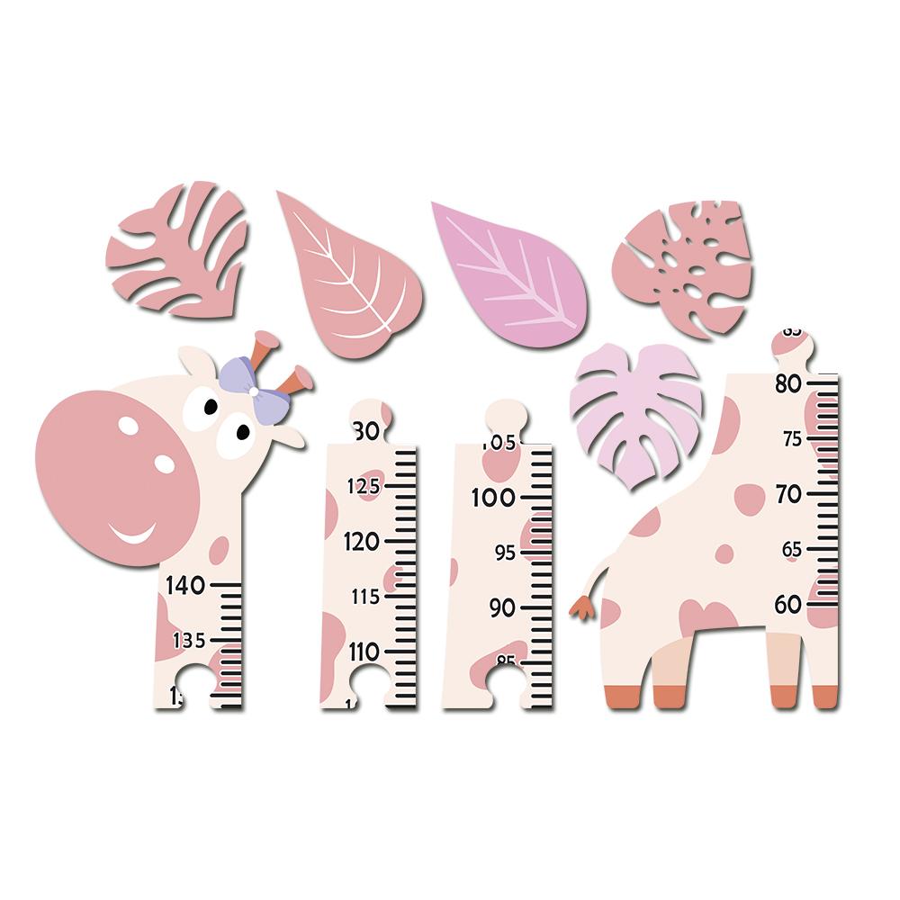 Régua de Crescimento Infantil MDF - Girafinha Rosa