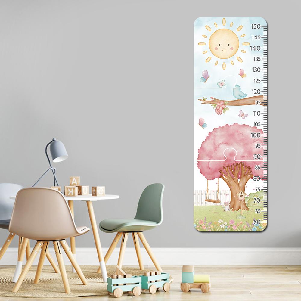 Régua de Crescimento Infantil MDF - Jardim Encantado Aquarela