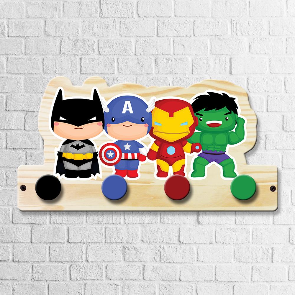 Cabideiro de Parede - Super Heróis