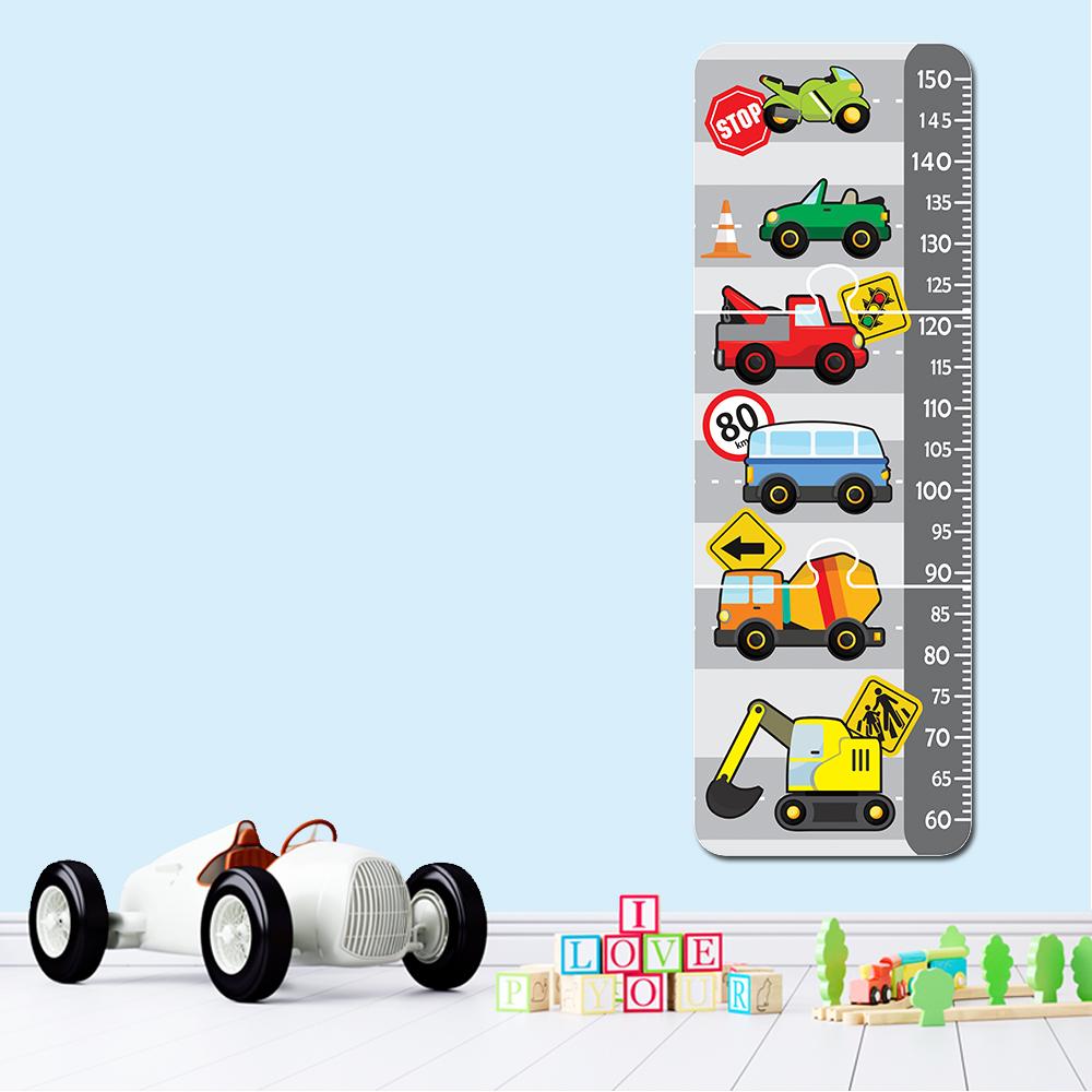Régua de Crescimento Infantil MDF - Carrinhos