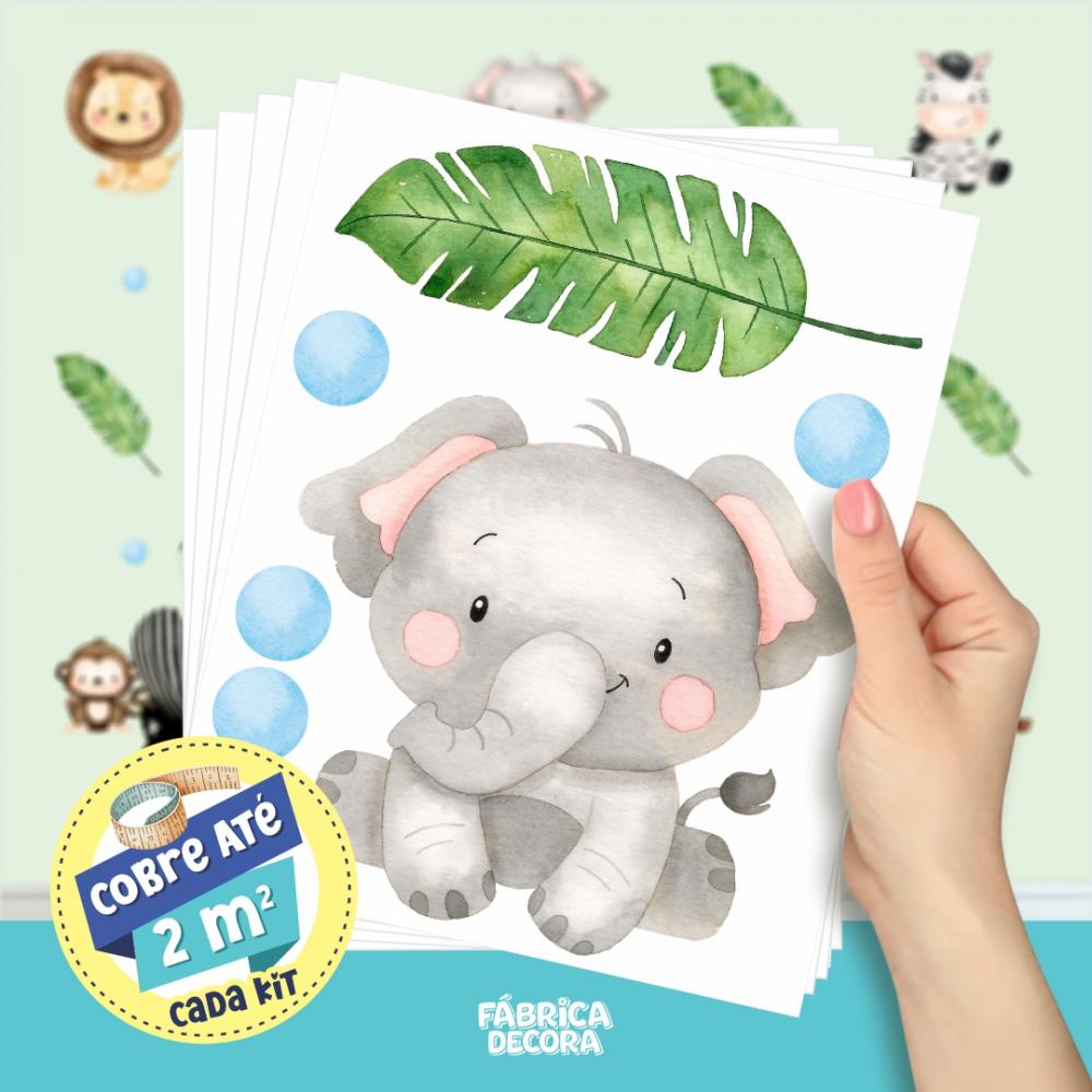 Adesivo de Parede - Safári Baby Aquarela (Meninos)