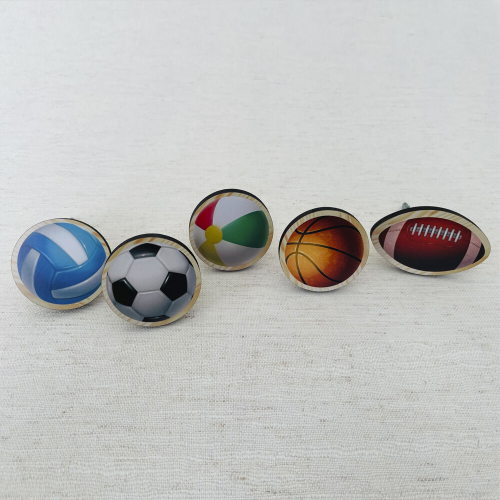 Ganchos de Parede 2D - Kit Bolas Esportivas (05 peças)