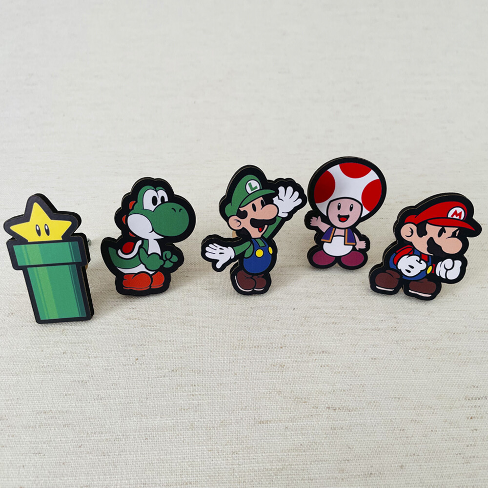 Ganchos de Parede 2D - Kit Super Mario (05 peças)