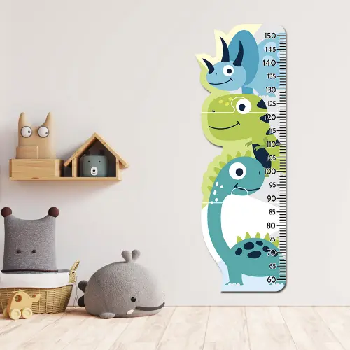 Régua de Crescimento Infantil MDF - Dinossauros