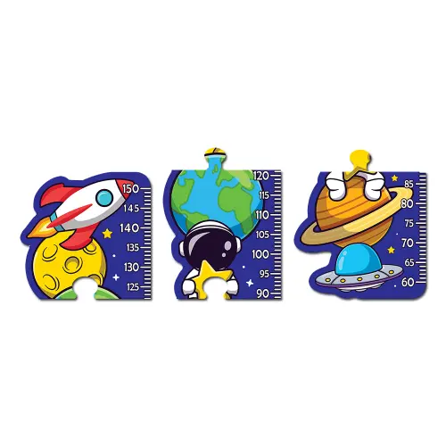 Régua de Crescimento Infantil MDF - Espacial Cute