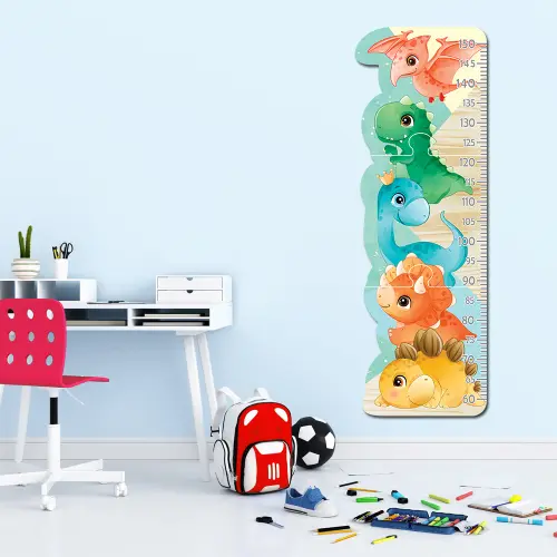 Régua de Crescimento Infantil MDF - Dinos Baby