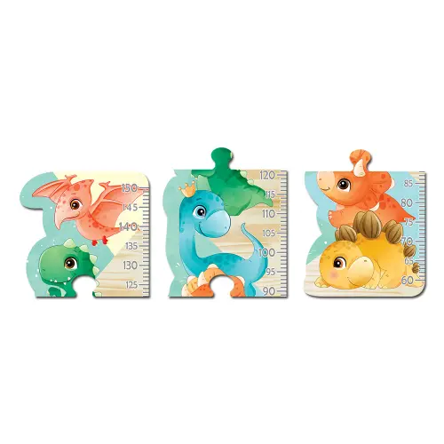 Régua de Crescimento Infantil MDF - Dinos Baby