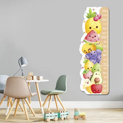 Régua de Crescimento Infantil MDF - Frutinhas Aquarela
