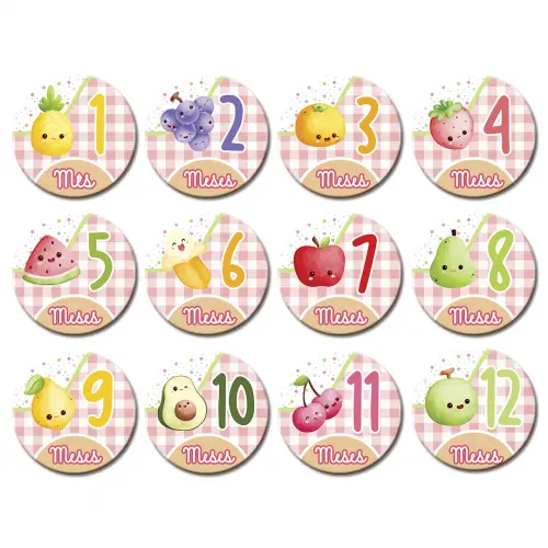 Mesversário Mdf Basic - Frutinhas Aquarela