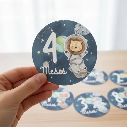 Mesversário Mdf Basic - Urso Aviador Aquarela