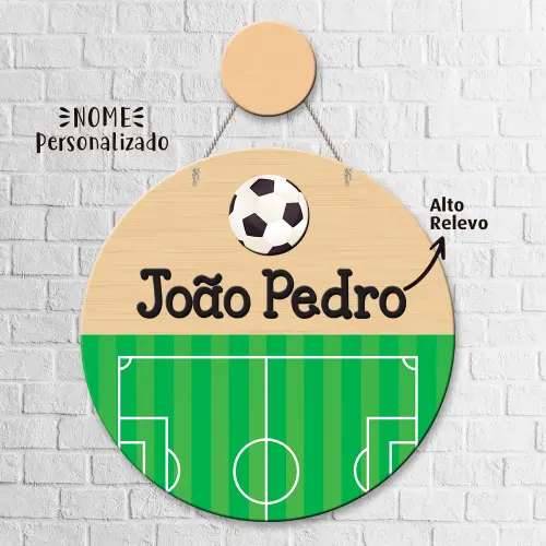 Porta Maternidade 3D + Pendurador - Futebol