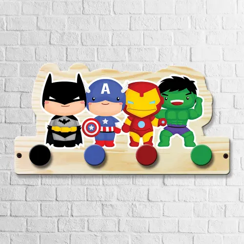 Cabideiro de Parede - Super Heróis