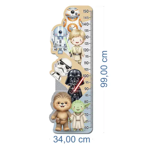 Régua de Crescimento Infantil MDF - Star Wars Aquarela