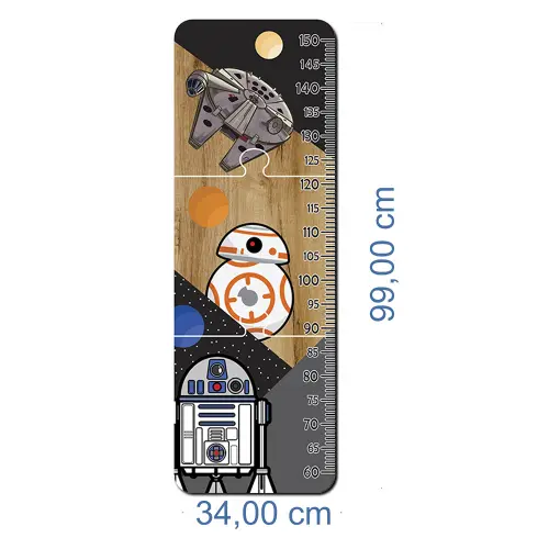 Régua de Crescimento Infantil MDF - Star Wars