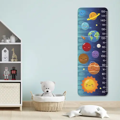 Régua de Crescimento Infantil MDF - Sistema Solar