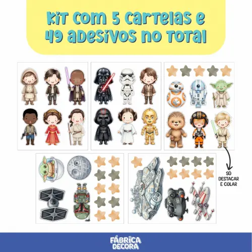 Adesivo de Parede - Star Wars Aquarela
