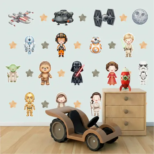 Adesivo de Parede - Star Wars Aquarela