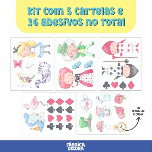 Adesivo de Parede - Alice no País das Maravilhas