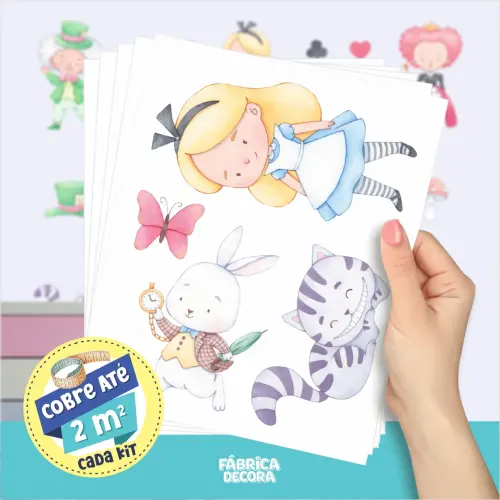 Adesivo de Parede - Alice no País das Maravilhas