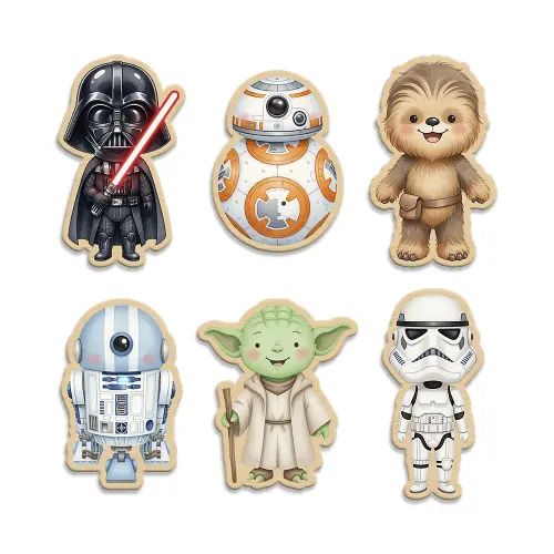 Ganchos de Parede 2D - Kit Star Wars (06 peças)