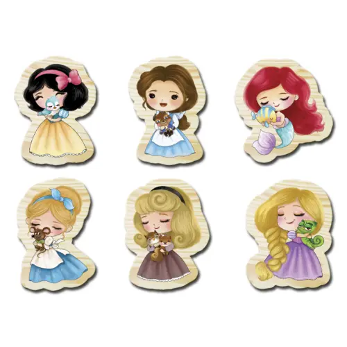 Ganchos de Parede 2D - Kit Princesas (06 peças)