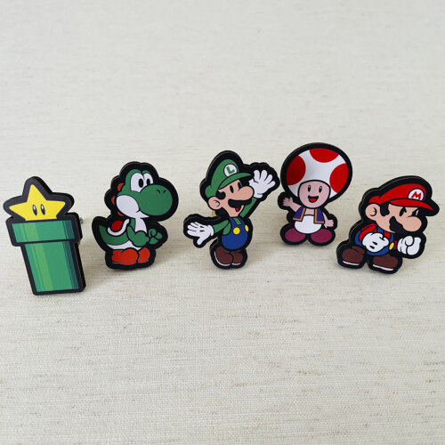 Ganchos de Parede 2D - Kit Super Mario (05 peças)