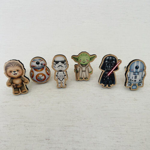 Ganchos de Parede 2D - Kit Star Wars (06 peças)