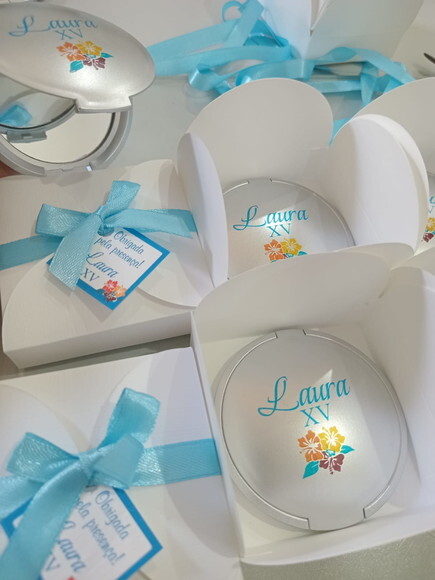 Espelho Duplo Personalizado na Caixa para Presente