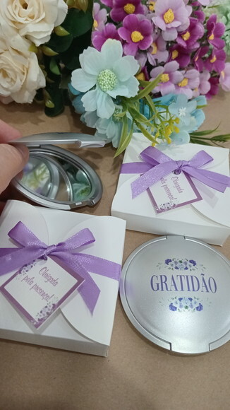 Espelho Duplo Personalizado na Caixa para Presente