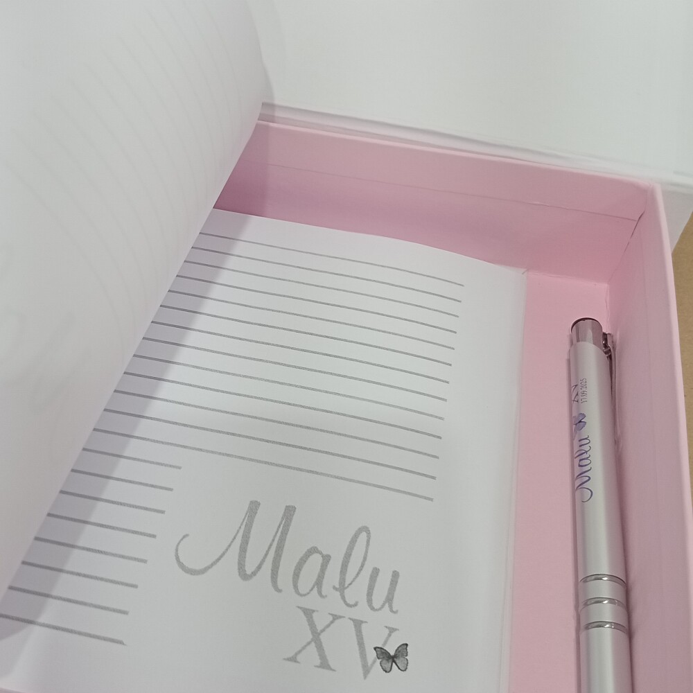 Caixa com caderno assinatura