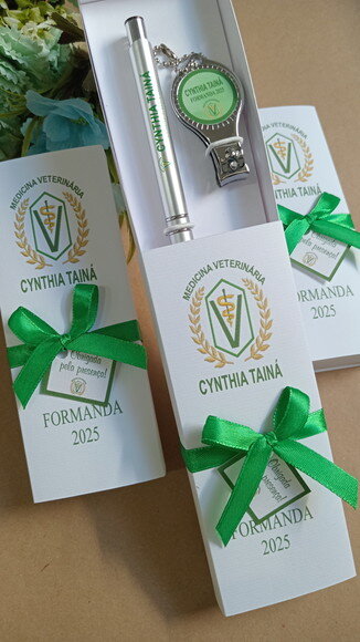 Chaveiro e Caneta para Formatura