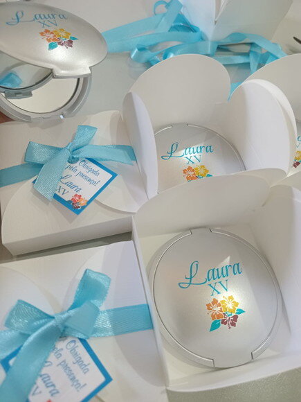 Espelho Duplo Personalizado na Caixa para Presente