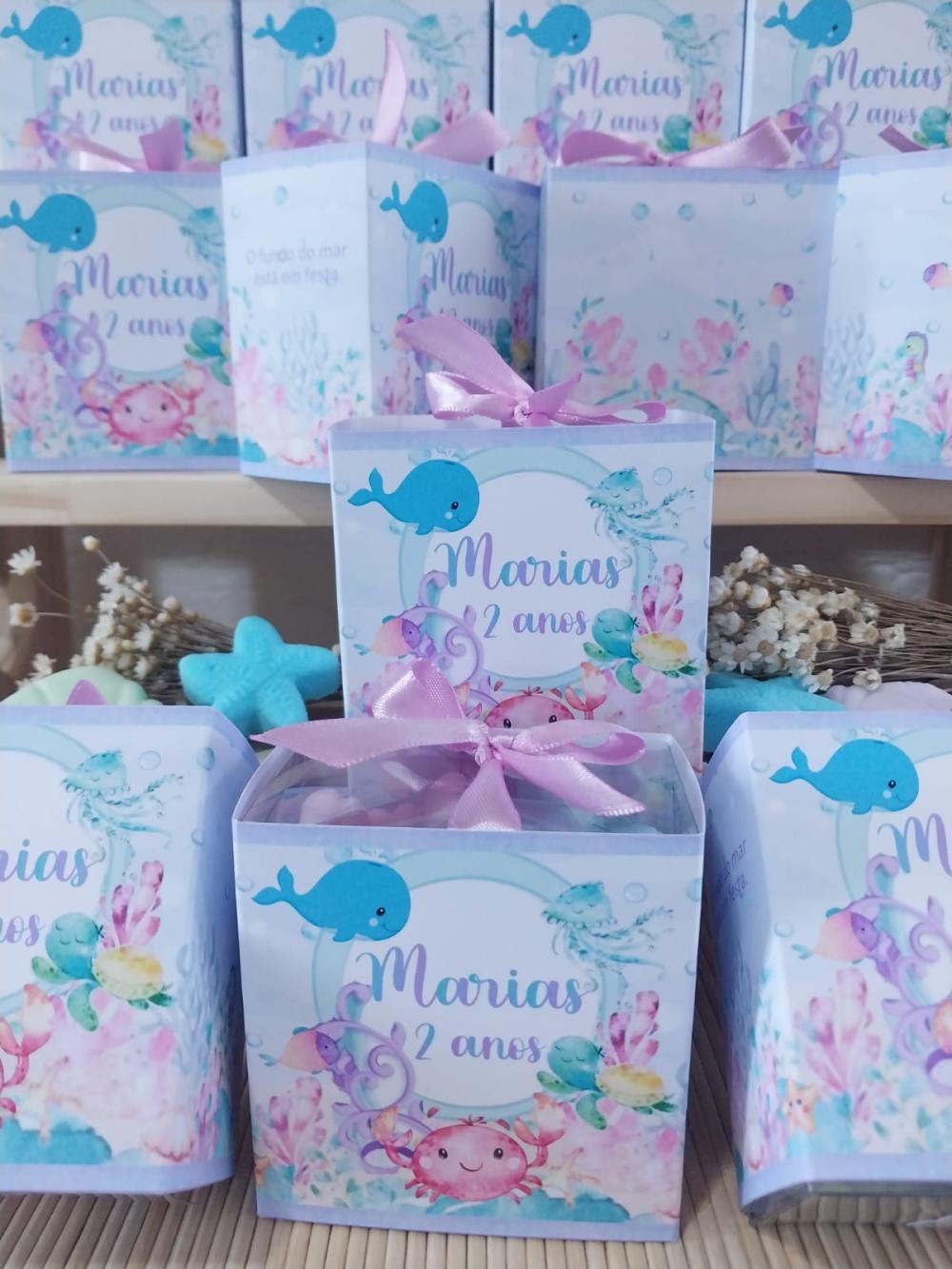 20 Lembrancinhas Aniversário Fundo do Mar Sabonetes Personalizad