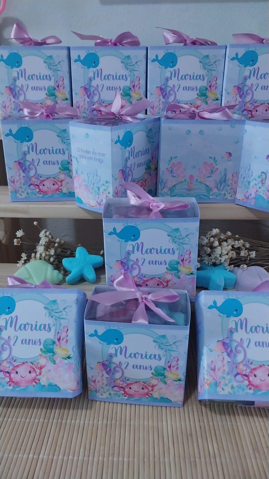 20 Lembrancinhas Aniversário Fundo do Mar Sabonetes Personalizad