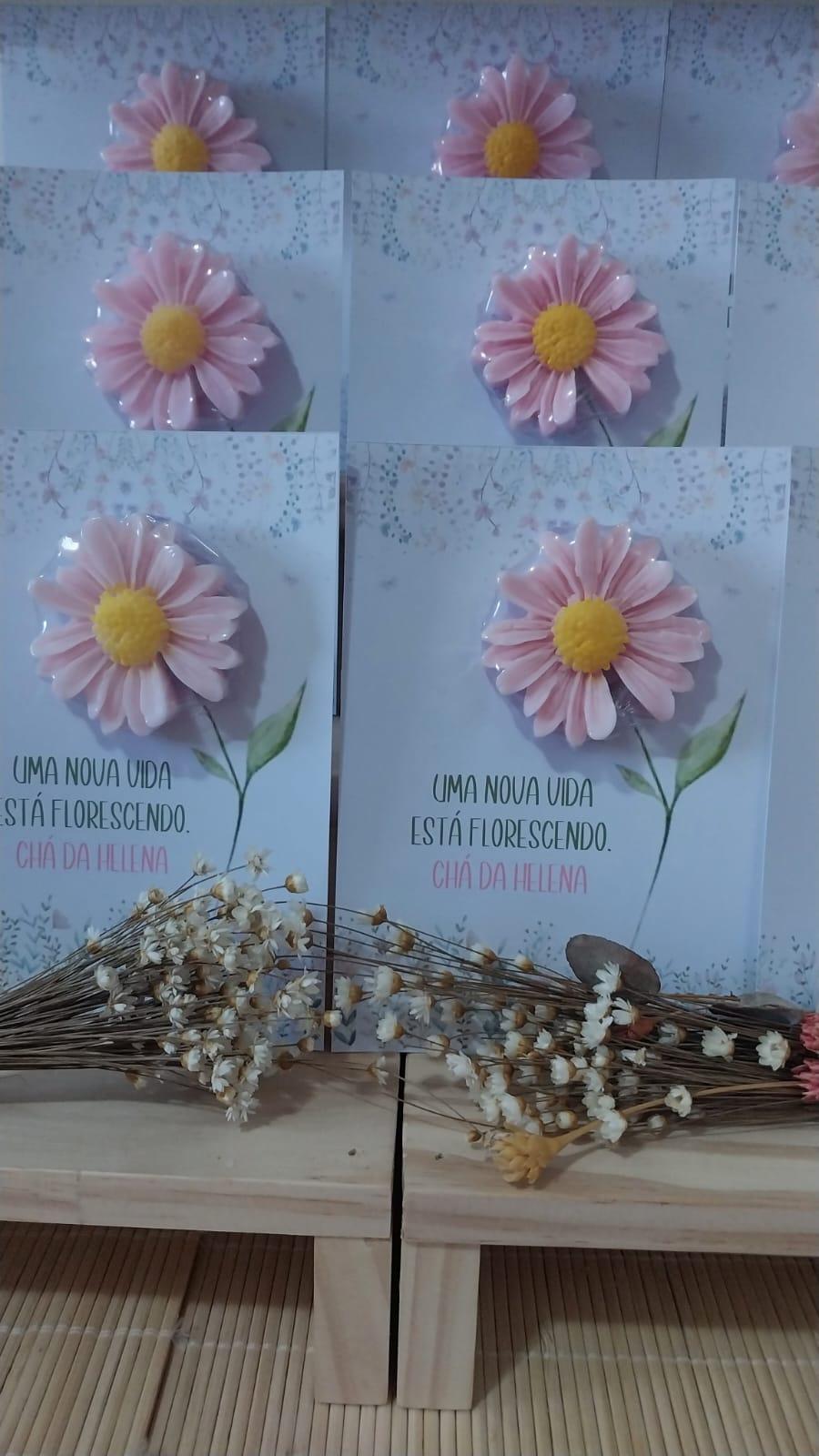 Lembrancinha Chá de Bebê Margarida Sabonete Personalizada