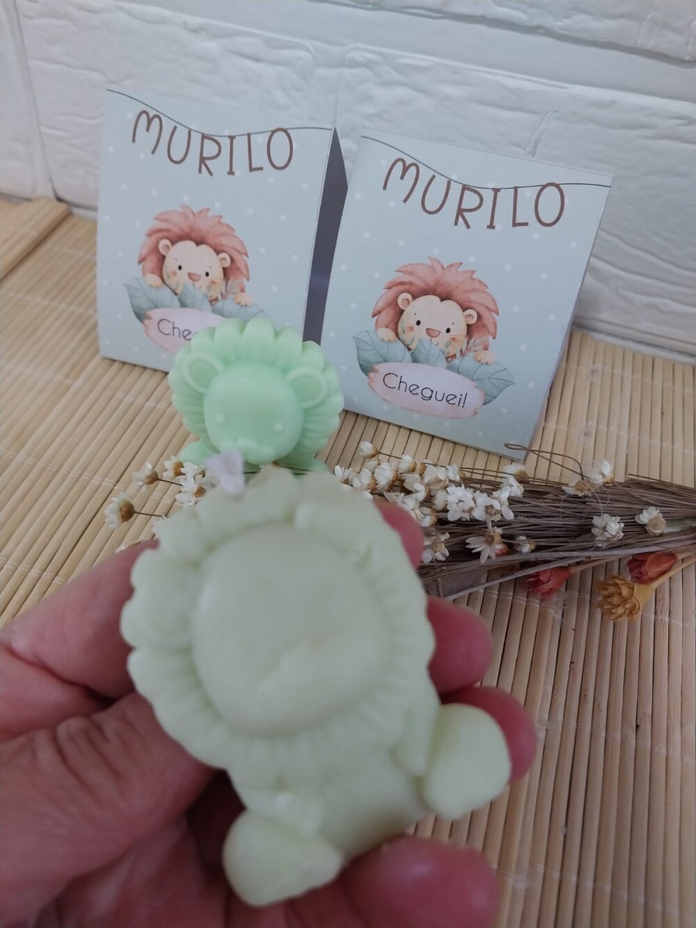 Velinha Leãozinho Lembrancinha Nascimento