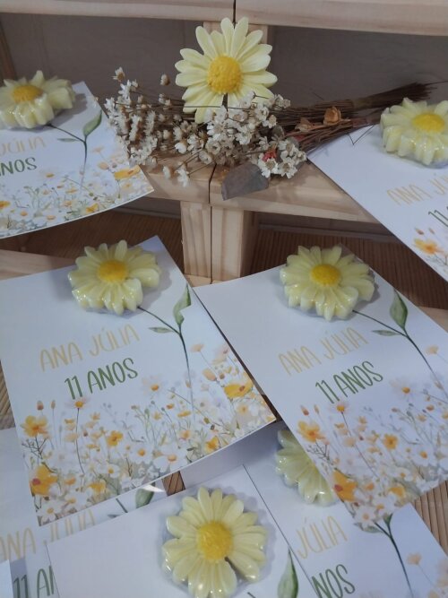Lembrancinha Margarida Sabonete Personalizado