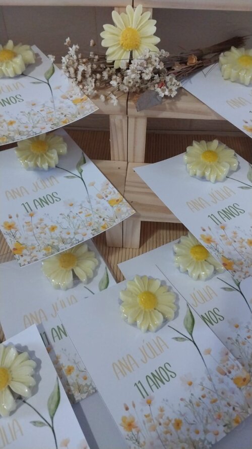 Lembrancinha Margarida Sabonete Personalizado